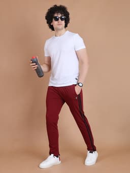 BASIC TRACK PANT  - MAROON