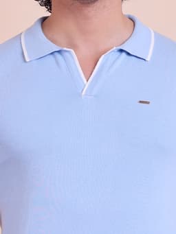 FASHION KNITTED SLIM FIT HALF SLEEVE T-SHIRT