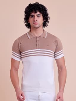 FASHION KNITTED SLIM FIT HALF SLEEVE T-SHIRT