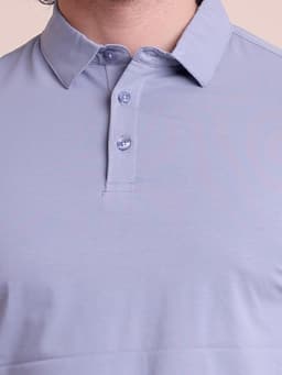 BASIC STRETCHABLE POLO NECK HALF SLEEVE T-SHIRT