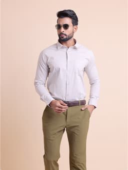 BASIC SOLID COTTON FULL SLEEVE SHIRT