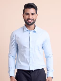 BASIC SOLID COTTON FULL SLEEVE SHIRT