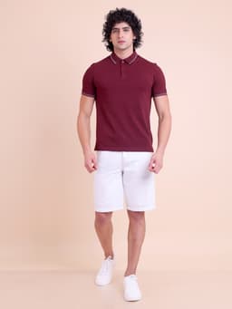 BASIC PREMIUM STRETCHABLE POLO NECK HALF SLEEVE T-SHIRT
