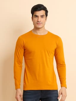 BASIC ROUND NECK FULL SLEEVE - PEANUTBROWN