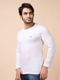 BASIC ROUND NECK FULL SLEEVE - WHITE