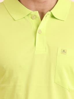 BASIC POLO NECK FULL SLEEVE - NEONGREEN