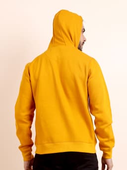 BASIC PREMIUM FLEECE FULL SLEEVE HOODY SWEAT SHIRT - MUSTARD
