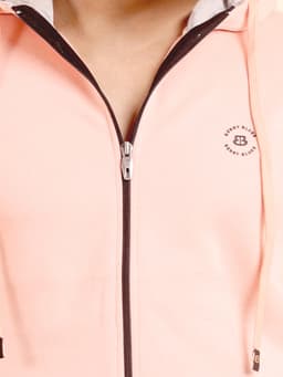 BASIC PREMIUM FLEECE FULL SLEEVE HOODY SWEAT SHIRT - PEACH