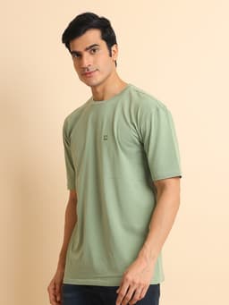 BASIC STRETCHABLE OVERSIZE ROUND NECK HALF SLEEVE - NEWSAGE