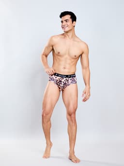 DIGITAL PRINTED PREMIUM STRETCHABLE BRIEF - PEACH