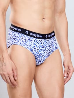 DIGITAL PRINTED PREMIUM STRETCHABLE BRIEF - BLUE