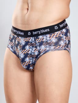 DIGITAL PRINTED PREMIUM STRETCHABLE BRIEF - BLUEBROWN
