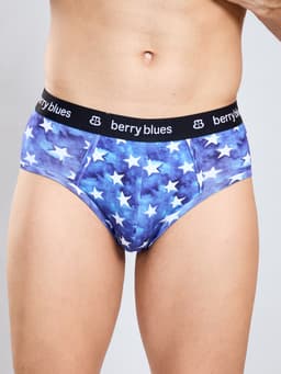 DIGITAL PRINTED PREMIUM STRETCHABLE BRIEF - DEEPBLUE