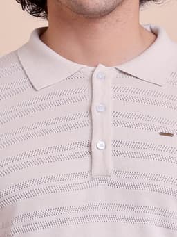 FASHION KNITTED SLIM FIT HALF SLEEVE T-SHIRT