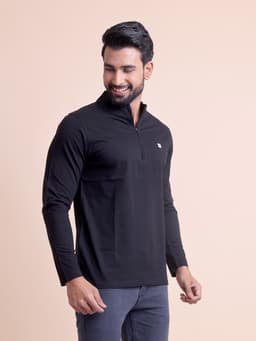 BASIC HIGH NECK FULL SLEEVE T-SHIRT