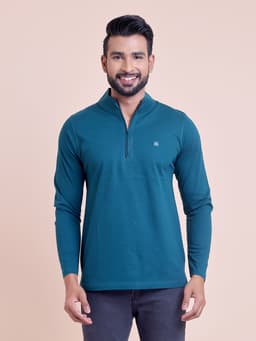 BASIC HIGH NECK FULL SLEEVE T-SHIRT