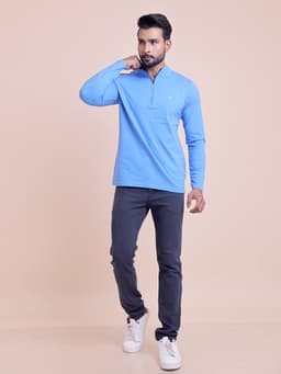BASIC HIGH NECK FULL SLEEVE T-SHIRT